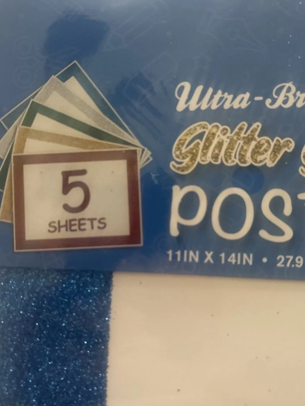 3x Royal Brites UltraBrite Glitter Glam Frame Board 5 Colors 15 Sheets 11